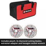 EINHELL Fresadora de ranuras para muros profesional a batería TP-MA 36/30 Li BL-Solo, 36 Voltios (2x18V), Esamblaje con galleta rojo/Negro