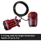EINHELL Power X-Change Bomba de agua sucia a batería GE-DP 18/25 Li - Solo, 18 Voltios, Bombas presión e inmersión rojo/Negro
