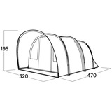 Easy Camp 120497 Skarvan 5, Tienda de campaña gris