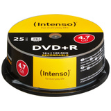 Intenso DVD+R 4.7GB, 16x 4,7 GB 25 pieza(s), DVDs vírgenes 16x, DVD+R, 120 mm, Caja para pastel, 25 pieza(s), 4,7 GB