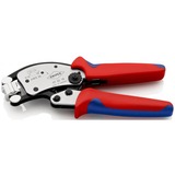 KNIPEX Alicates de engaste autoajustables Twistor 16, Crimpadora rojo/Azul