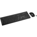 Kensington Kit de teclado y ratón recargable KM270 EQ – Inalámbrico, Juego de escritorio negro, Inalámbrico, RF Wireless + Bluetooth, Interruptor de membrana, QWERTZ, Negro, Ratón incluido