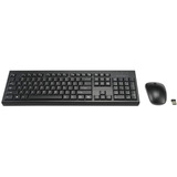 Kensington Kit de teclado y ratón recargable KM270 EQ – Inalámbrico, Juego de escritorio negro, Inalámbrico, RF Wireless + Bluetooth, Interruptor de membrana, QWERTZ, Negro, Ratón incluido
