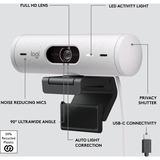Logitech Brio 500, Webcam blanco/Negro