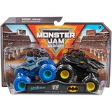 Spin Master MONSTER JAM - Coches Monster Truck Escala 1:64 - Pack de 2 Camiones Metálicos Auténticos: Batman Vs. Megalodon - 6065293 - Coches para Niños - Juguetes Niños 3 años +, Vehículo de juguete Monster Jam - Coches Monster Truck Escala 1:64 - Pack de 2 Camiones Metálicos Auténticos: Batman Vs. Megalodon - 6065293 - Coches para Niños - Juguetes Niños 3 años +, Monster truck, 3 año(s), Negro, Azul, Amarillo