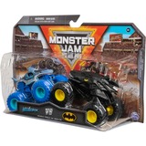 Spin Master MONSTER JAM - Coches Monster Truck Escala 1:64 - Pack de 2 Camiones Metálicos Auténticos: Batman Vs. Megalodon - 6065293 - Coches para Niños - Juguetes Niños 3 años +, Vehículo de juguete Monster Jam - Coches Monster Truck Escala 1:64 - Pack de 2 Camiones Metálicos Auténticos: Batman Vs. Megalodon - 6065293 - Coches para Niños - Juguetes Niños 3 años +, Monster truck, 3 año(s), Negro, Azul, Amarillo