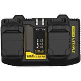 Stanley Cargador rápido de doble ranura V20 (18V / 4A) para baterías V20 negro/Amarillo