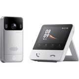 SwitchBot Timbre de video con pantalla, Timbre de la puerta blanco/Plateado