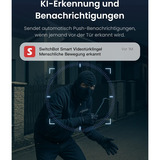 SwitchBot Timbre de video con pantalla, Timbre de la puerta blanco/Plateado