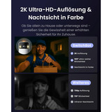 SwitchBot Timbre de video con pantalla, Timbre de la puerta blanco/Plateado