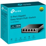 TP-Link TL-SG105MPE switch L2 Gigabit Ethernet (10/100/1000) Energía sobre Ethernet (PoE) Negro, Interruptor/Conmutador negro, L2, Gigabit Ethernet (10/100/1000), Energía sobre Ethernet (PoE)