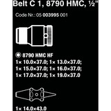 Wera 05003995001 Juego de enchufes, Llave de tubo negro, Juego de enchufes, 1/2", Métrico, 6 cabezal(es), 10,13,15,16,17,19 mm