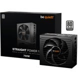 be quiet! Straight Power 12 unidad de fuente de alimentación 750 W 20+4 pin ATX ATX Negro, Fuente de alimentación de PC negro, 750 W, 110 - 240 V, 820 W, 50/60 Hz, 10/5 A, 130 W
