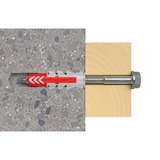 fischer Taco DUOPOWER 10x50 BigBox, Pasador gris claro/Rojo