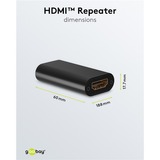 goobay 58491, Alargador de HDMI negro