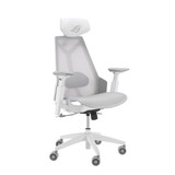 ASUS ROG Destrier Ergo Core White Silla para videojuegos de PC Asiento de malla Blanco, Asientos de juego blanco, Silla para videojuegos de PC, 136 kg, Asiento de malla, Respaldo de rejilla, Blanco, Metal