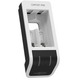 Ansmann Comfort Mini Pilas de uso doméstico CC, USB, Cargador blanco/Negro, Níquel-metal hidruro (NiMH), AA, AAA