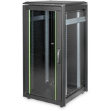Digitus Armario de red de la serie Unique - 600 x 600 mm (an. x pr.), Armario IT negro, Rack o bastidor independiente, 800 kg, Negro