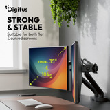 Digitus Soporte de monitor de diseño dual, 2x 35", 2x 10 kg negro