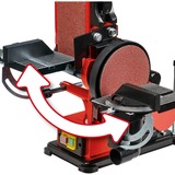 EINHELL Lijadora de disco y banda de pie TC-US 380, Lijadora de banda rojo/Negro