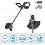 GARDENA Recortadora de césped a batería EasyTrim 25/18V P4A solo, Cortabordes gris/Turquesa