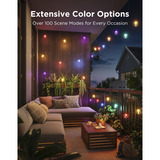 Govee Guirnaldas luminosas para exteriores con lámparas transparentes, Luces de cuerda 