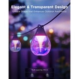 Govee Guirnaldas luminosas para exteriores con lámparas transparentes, Luces de cuerda 