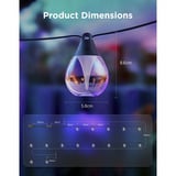 Govee Guirnaldas luminosas para exteriores con lámparas transparentes, Luces de cuerda 