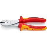 KNIPEX 74 06 180 alicate Alicates de corte diagonal rojo/Amarillo, Alicates de corte diagonal, Acero cromo vanadio, De plástico, Rojo/naranja, 18 cm, 280 g