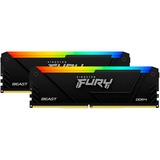 Kingston FURY FURY Beast 64GB 3200MT/s DDR4 CL16 DIMM (Kit de 2) RGB, Memoria RAM negro, 64 GB, 2 x 32 GB, DDR4, 288-pin DIMM