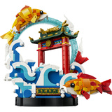 LEGO Festivales chinos Karpfen salta sobre la puerta del dragón, Juegos de construcción 