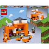 LEGO Minecraft 21178 El Refugio-Zorro, Juguete de Construcción para Niños, Juegos de construcción Juguete de Construcción para Niños, Juego de construcción, 8 año(s), Plástico, 193 pieza(s), 407 g