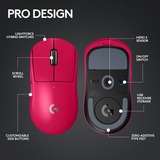 Logitech PRO X SUPERLIGHT 2, Ratones para gaming Magenta