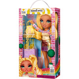 MGA Entertainment Rainbow High My Fashion Style Fashion Dolls- Sunny, Muñecos Rainbow High My Fashion Style Fashion Dolls- Sunny, Muñeca fashion, Femenino, 4 año(s), Niño/niña, 280 mm, Multicolor