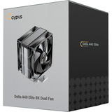 Ocypus Delta A40 Elite Dual Fan, Disipador de CPU negro