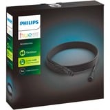 Philips Extensión de cable exteriores 5 m, Cable alargador negro, Philips Hue White and Color ambiance Extensión de cable exteriores 5 m, Cable alargador, Negro, Sintético, Jardín, Porche, IP67, III