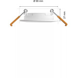 Philips Hue Hue White & Color Ambiance luz empotrada delgada 90 mm, Luz de LED blanco