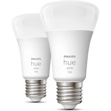 Philips Hue White A60 Lámpara inteligente E27 Paquete doble 1100 lm, Lámpara LED 