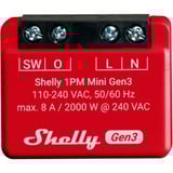 Shelly Plus 1PM Mini Gen3, Relé rojo/Negro
