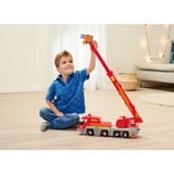 Simba Sam el Bombero grúa de rescate 2 en 1, Vehículo de juguete rojo/Amarillo