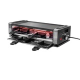 Unold 48730 parrilla de interior 8 personas(s) 1200 W Negro, Acero inoxidable, Raclette negro/Acero fino, 8 personas(s), Plástico, Acero inoxidable, 1 zona(s), Negro, Acero inoxidable, Rectangular, Temperatura