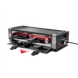 Unold 48730 parrilla de interior 8 personas(s) 1200 W Negro, Acero inoxidable, Raclette negro/Acero fino, 8 personas(s), Plástico, Acero inoxidable, 1 zona(s), Negro, Acero inoxidable, Rectangular, Temperatura