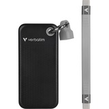 Verbatim Pocket SSD 2 TB USB Tipo C 3.2 Gen 2 (3.1 Gen 2) Negro, Gris, Unidad de estado sólido negro/Gris, 2 TB, USB Tipo C, 3.2 Gen 2 (3.1 Gen 2), 1000 MB/s, 10 Gbit/s, Negro, Gris