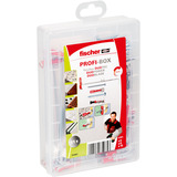 fischer Profi-Box DuoLine + tornillo, Pasador gris claro/Rojo