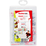 fischer Profi-Box DuoLine + tornillo, Pasador gris claro/Rojo