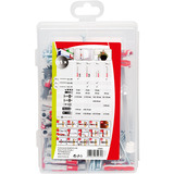 fischer Profi-Box DuoLine + tornillo, Pasador gris claro/Rojo