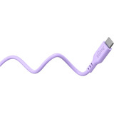 goobay Cable de silicona USB 2.0 lila, conector USB-C > conector USB-C lila