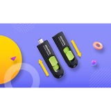 ADATA ACHO-UC300-128G-RNB unidad flash USB 128 GB USB Tipo C 3.2 Gen 1 (3.1 Gen 1) Negro, Lápiz USB negro/Verde, 128 GB, USB Tipo C, 3.2 Gen 1 (3.1 Gen 1), 100 MB/s, Deslizar, Negro