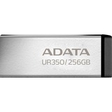 ADATA UR350 unidad flash USB 256 GB USB tipo A 3.2 Gen 1 (3.1 Gen 1) Negro, Plata, Lápiz USB níquel/Negro, 256 GB, USB tipo A, 3.2 Gen 1 (3.1 Gen 1), 100 MB/s, Sin tapa, Negro, Plata