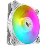 ASUS TUF GAMING TF120 ARGB WHITE EDITION Carcasa del ordenador Refrigerador de aire 12 cm Blanco 1 pieza(s), Ventilador blanco/Transparente, Refrigerador de aire, 12 cm, 250 RPM, 1900 RPM, Blanco